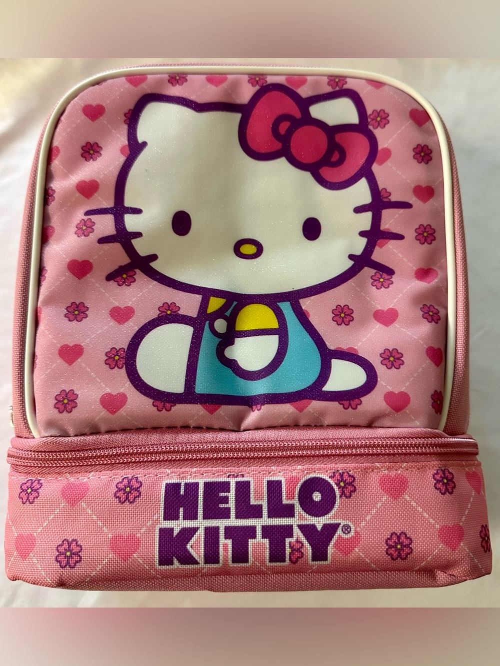 Hello Kitty by Sanrio Pink Dual Compartment Lunch Bag NWOT